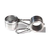 Anley Lot de 2 anneaux de montage en aluminium pour mât de drapeau 2,5 cm- Idéal pour mât de drapeau de 2,5 cm de diamètre et drapeau avec 2 œillets (argent, lot de 2)