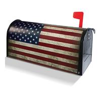 Anley Lot de 2 Housses de boîte aux Lettres magnétiques rétro avec Drapeau américain 53,3 x 45,7 cm-pour Le Jour de l'indépendance du 4 Juillet-Boîte aux Lettres américaine pour de Taille Standard