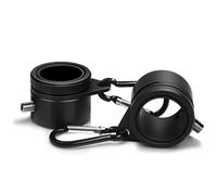 Anley Lot de bagues de fixation pour mât de drapeau en aluminium 1" - Idéal pour mât de drapeau de 1 pouce de diamètre avec 2 œillets (Noir, lot de 2)