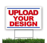 Anley Panneau de Jardin personnalisé avec Piquet - Panneau de Jardin en Carton ondulé Vierge personnalisé pour Entreprise, Vente - Panneau de pelouse à Impression vive Simple Face (18 x 24 po)