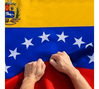 Anley Rip-Proof Double Sided 3-Ply Venezuela 8 Stars Flag 3x5 Foot - Vivid Color, Canvas Header and Wrinkle Resistant - The Strongest, Longest Lasting Bolivarian Republic of Venezuela Flags 3 X 5 Ft