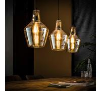 AnLi Style Lampe suspendue 3L cône en verre ambré