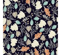 ANLIKY-Pro Papier peint autocollant motif branches et feuilles colorées sur fond bleu, 44X300CM, film décoratif amovible pour meubles