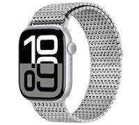 Anlinser Compatible avec Bracelet Apple Watch 42mm 41mm 40mm 38mm, Bracelet en Métal Magnétique Compatible avec Apple Watch/iWatch Series 11 10 9 8 7 6 5 4 3 SE, Argent