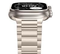 Anlinser Compatible avec Bracelet Apple Watch 49mm 46mm 45mm 44mm 42mm, Bracelets en Acier Inoxydable pour Entreprise pour iWatch Ultra 3/2/1 SE Série 11 10 9 8 7 6-1 (Lumière stellaire)