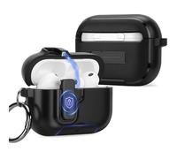 Anlinser Coque pour AirPods Pro 3 avec Support pour Téléphone, Étui de Protection Ajusté avec Précision Compatible avec Apple AirPods Pro 3e Génération (Noir)