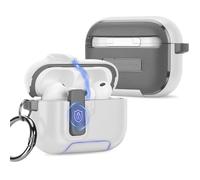 Anlinser Coque pour AirPods Pro 3 avec Support pour Téléphone, Étui de Protection Ajusté avec Précision Compatible avec Apple AirPods Pro 3e Génération (Blanc)