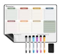 ANLIOTE Calendrier Magnétique Frigo A3, Planning Semainier Aimanté