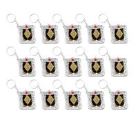 Anlising 15PCS Mini Porte-Clés Quran Musulman Islamique, Suspendu Décoratif, pour Souvenir Pendentif Ornement (Argent)
