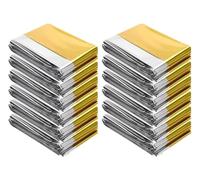 Anlising 20 Pièces Couverture de Survie Thermique Or Argenté - Secours d'Urgence pour L'Extérieur et Premiers Secours (140x 210CM)