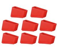 Anlising 8PCS Couvre-Pieds D'échelle, Pieds D'échelle en Caoutchouc, 5 x 2CM, Embout Escabeau Couvre Pieds, Capuchons D'échelle Antidérapants, Pied Escabeau, pour Travailleurs, Professionnels (Rouge)