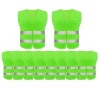 Anlising Gilet de Sécurité, 10PCS Gilet de Sécurité Réfléchissant, Gilet De Sécurité Haute Visibilité, Gilet Réfléchissant, Gilet Réfléchissant de Voiture, pour Conducteurs Travailleurs Unisexe