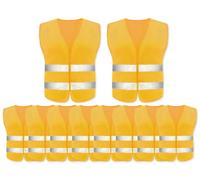 Anlising Gilet de Sécurité, 10PCS Gilet de Sécurité Réfléchissant, Gilet De Sécurité Haute Visibilité, Gilet Réfléchissant, Gilet Réfléchissant de Voiture, pour Conducteurs Travailleurs Unisexe
