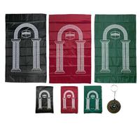 Anlising Lot de 3 tapis de prière musulmane portable, tapis de prière musulmane de voyage avec boussole, tapis de prière islamique, tapis de prière islamique portable et pliable, tapis de prière