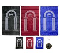 Anlising Lot de 3 tapis de prière musulmane portable, tapis de prière musulmane de voyage avec boussole, tapis de prière islamique, tapis de prière islamique portable et pliable, tapis de prière