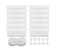 Anlising Store Californien Plaque de Lestage, 12PCS Poids pour Stores Verticaux Set, 127MM Poids Aveugles Verticaux, Avec 10 Connecteur Cordon Stores+10M Chaîne Aveugle Verticale,pour Stores Verticaux