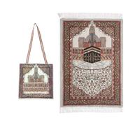 Anlising Tapis de prière islamique, tapis de prière islamique, tapis de prière islamique avec sacs au design élégant, pour la prière musulmane du Ramadan, excellent cadeau pour la famille, les