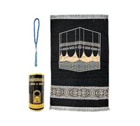 Anlising Tapis de Prière Musulman et Perles, Tapis de Prière du Ramadan, Islam Musulman Voyage Portable,Tapis de Prière avec Boîte-Cadeau Cylindrique, Ensemble Cadeau Islamique, pour la Prière
