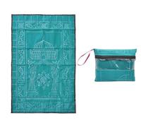Anlising Tapis de Prière Musulman, Tapis de Prière de Voyage Islamique, Tapis de Prière Portable, Vert (105CM x 65CM)