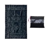 Anlising Tapis de Prière Musulman, Tapis de Prière de Voyage Islamique, Tapis de Prière, Voyage Prière Tapis, Portable Couleur Tapis, Tapis D'extérieur Islamique, Tapis Prière Portable (Noir)