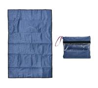 Anlising Tapis de prière musulmane, pliable, portable, tapis de prière islamique, portable, pliable, tapis de prière pour le Ramadan, bleu foncé