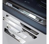 anlmlp 4 Pièces Protection Seuil Voiture Autocollant pour Porsche 911 Targa 4 GTS 992 Turbo S 911 GT3 Touring 992 GT3 RS 911 S/T 2025, Plinthes Auto Acier Inoxydable Seuil Porte Pédale Bienvenue