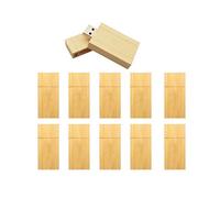 Anloter 10 pcs Bois USB Flash Drive Mémoire Pouce bâton Pendrive Couleur carbonisé Bambou USB 2.0 High Speed U-Disk 4 Go