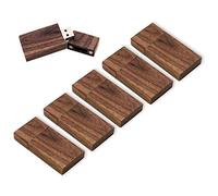 Anloter Lot de 5 clés USB 2.0 en Bois de Noyer pour Stockage de la Date et Haute Vitesse 2.0 32 Go, 5 pièces en Bois de Noyer