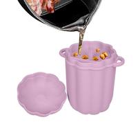 Anloximt Bac collecteur d'huile de congélation en Silicone | Bidon d'huile en Silicone de 460 ML avec Maille Fine,Économiseur de récipient de Graisse de Bacon en Forme de Citrouille de Plus Grande