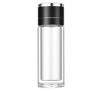 Anloximt Bouteilles en Verre pour Eau | Tasse de Thé Verre Isolant à Double Paroi | Tasse Réutilisable Anti-Fuites Portable pour Maison Bureau et Voyage Quotidien