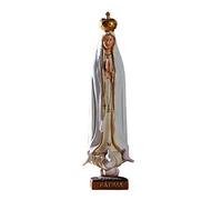 Anloximt Fatima Sainte Figurine - Figurine en résine Statue décor catholique,Mère Statue Sculpture Figurine Collection Intérieur Extérieur