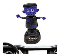 Anloximt Jouets solaires d'halloween Jouets d'halloween à énergie Solaire Figurines solaires à tête roulante Jouets de Tableau de Bord à énergie Solaire pour la décoration du Bureau de la aison
