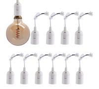 Anloximt lumière Suspendue avec Cordon,Lot 10 Cordons Lumineux Suspendus avec Douille d'ampoule E27 - Câble Cordon Lanterne à Lampe sûre pour Chantier Construction