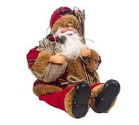 Anloximt Père Noël Assis | Figurines de Noël du Père Noël avec des vêtements Luxueux - de Figurines de Noël à Collectionner pour garçons et Filles, décors de Maison Traditionnels pour Table