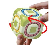 Anloximt Puzzle Fidget Jouets | Magic Bean Rotating Puzzle Cube Fidget Toy Spinner | Handheld Spinner Relaxing Cube Game Jouets sensoriels pour, Anniversaire, Pâques Stuffers