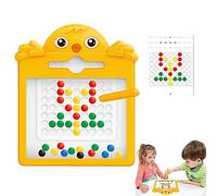 Anloximt Tableau magnétique pour Tout-Petit 1-3, Tableau magnétique avec Stylo magnétique et Perles magnétiques colorées, Planche à Dessin pour Tout-Petits, Jouets Montessori pour garçons