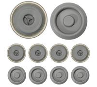 Anlseiod 10pcs 40mm Bouchons de soubassement à œillets Bouchons en caoutchouc étanches N90964902 Compatible avec Audi, Seat, Skoda, Volkswagen, Bouchons à boucle en caoutchouc Gris