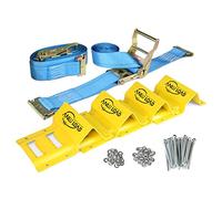 ANLULOAD Wheel Chock Tie Down Kit,Wheel Tie Down Straps,E Track Tie Down System for ATV,Utv,Construction Equipment&Small Tractors.