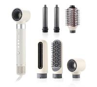 Anluomafuy 7 en 1 Hair Styler, Multistyler Sèche-cheveux, Brosse Soufflante avec 7 Accessoires, Air Styler Pro, Boucleur a Cheveux à Air, Brosse à Lissante pour Sécher, Boucler, Lisser