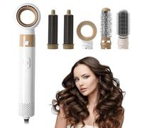 Anluomafuy Air Styler 5 In 1, Hair Styler avec Seche Cheveux, Brosse Soufflante, Airstyler 5-en-1, Brosse à Air Chaud Multifonction pour Lisser, Donner Du Volume, Boucler, Sécher