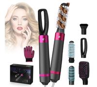 Anluomafuy Air styler Sèche Cheveux 5 en 1, Ensemble de Brosse à Air Chaud, Brosse Cheveux Soufflante avec Ionique Négatif, Fers à Boucle Automatique, pour Friser, Lisser et Coiffer Les Cheveux