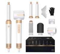 Anluomafuy Brosse Soufflante 7 en 1, Air Styler avec Soufflantes, Diffuseur, Buse de Coiffage, Sèche-Cheveux à Ions Négatifs Haute Vitesse, Boucleur a Air, Hair Styler Set pour Sécher Boucler Lisser