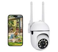 Anluomafuy Caméra Surveillance Extérieure, Connectée Smartphone, Vision Nocturne, Notifications en Temps Réel, Détection de Personne, Suivi de Mouvement, Télécommande, Sirène