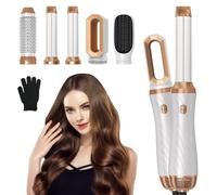 Anluomania Brosse Soufflante Air Styler set 1000W, Sèche cheveux & Hair Styler Airstyler 5en1, Brosse Lissante Pour Cheveux, Brosse Chauffante Seche Cheveux pour Volumisante, Lisser, Sécher