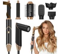Anluomania Brosse Soufflante Professionnel, 1000W Seche Cheveux, Sèche-Cheveux Ionique, Brosse Lissante, Fer a Boucler, Brosse Chauffante, 3 Température, Thermal Brush pour Tous Types de Cheveux