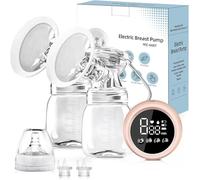 Anluomania Tire Lait Electrique, Tire-Lait à Main Libre, Tire-Laits Électrique Double, 3 Modes 9 Niveaux, Sans BPA, Tire-laits Portable pour Biberon, Lait d'Allaitement Bebe, avec Biberon, Ecran LED