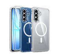 ANLYGOLD Coque de protection pour Samsung Galaxy A17 5G, compatible avec MagSafe et 2 films de protection 9H, protection complète de l'appareil photo, ne jaunit jamais, anti-rayures en polycarbonate