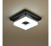 Anmaice 20cm Plafonnier LED Encastré 8 Watt Moderne Température de Couleur Réglable Plafonniers pour Couloirs Balcon Vestiaire Petit Placard Toilettes Cage d'escalier Carré Noir