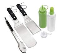 Anmarko - Set for griddle or grill cooking. Professional grade. Lot de 2 spatules et accessoires grill