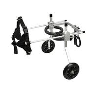 Anmas Power Fauteuil Roulant Chien, Réglable Chariot Chien handicapé pour la Rééducation des Jambes Arrières, Deux Roues Dog Wheelchair (XS)